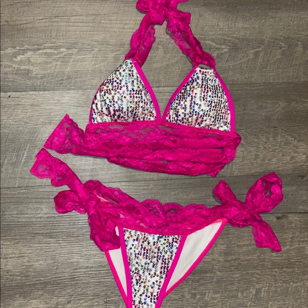 Daisy Corsets Two Piece Sequin Bikini Size Medium